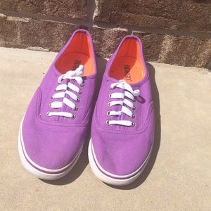 Purple and orange Bongo shoes